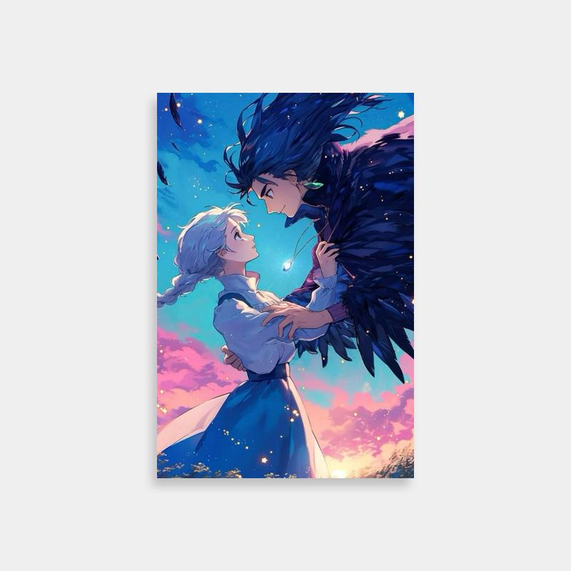 Sophie Hatter Howl's Moving Castle Sky Scene Poster - Dramatic Anime Art