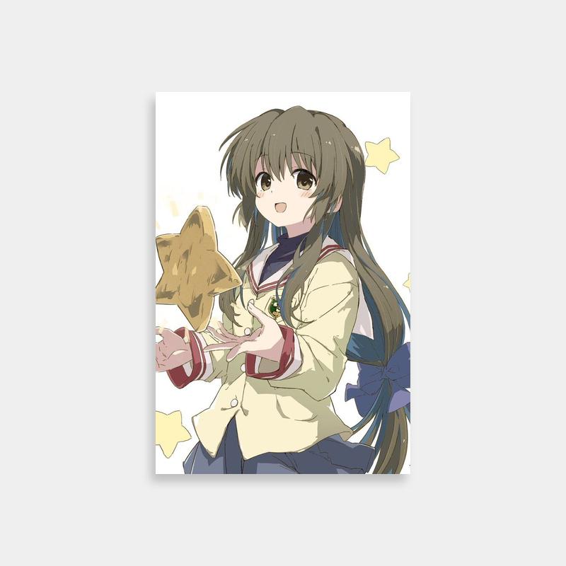Fuuko Ibuki with Food Poster - Clannad Wall Art