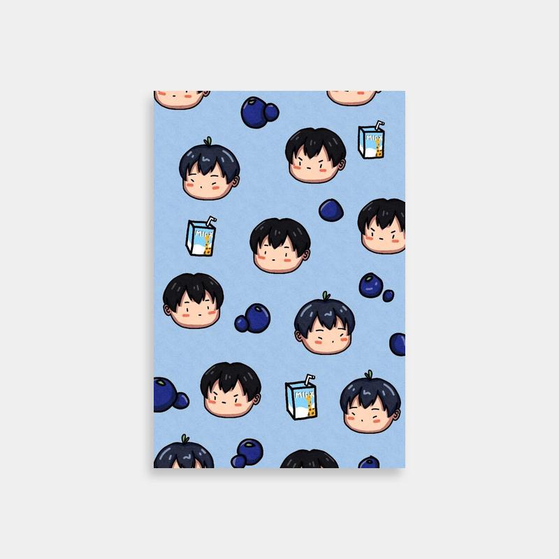 Haikyuu Characters Blue Background Anime Poster - Kageyama Tobio
