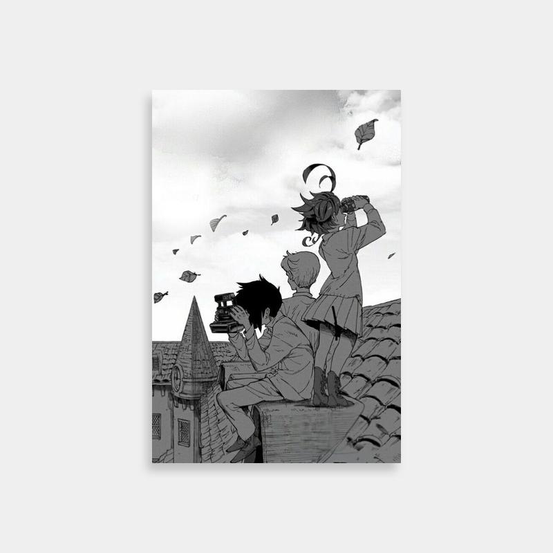 Emma The Promised Neverland Wall Art - Roof Scene with Kites