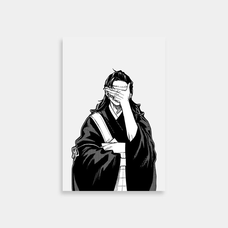 Kenjaku Jujutsu Kaisen Art Print - Woman Covering Face with Hand