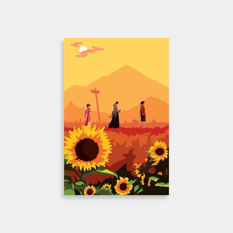 Samurai Champloo Sunflower Field Poster - Mugen Art