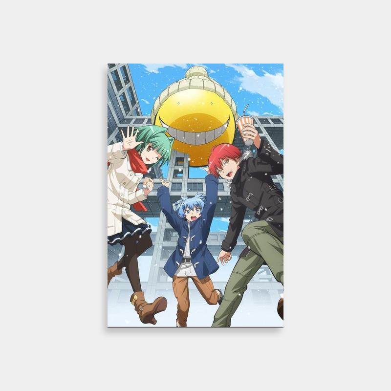 Kaede Kayano Assassination Classroom Poster - Three Friends in Snow Scene