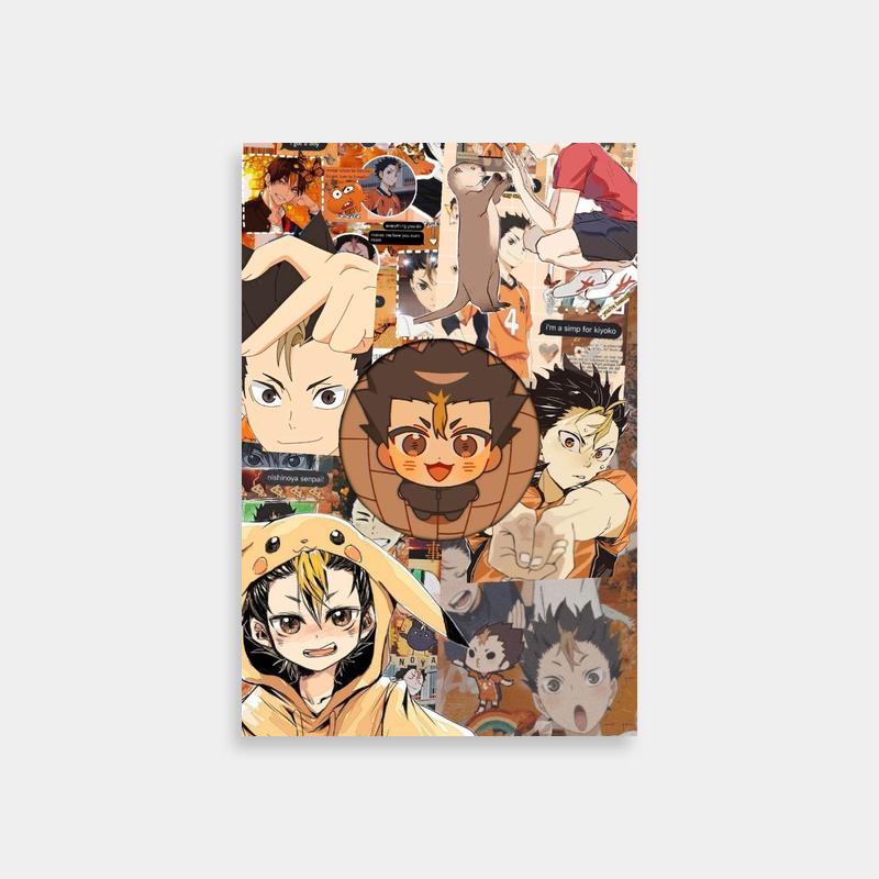 Nishinoya Yuu Haikyuu Collage Poster - Anime Character Collection