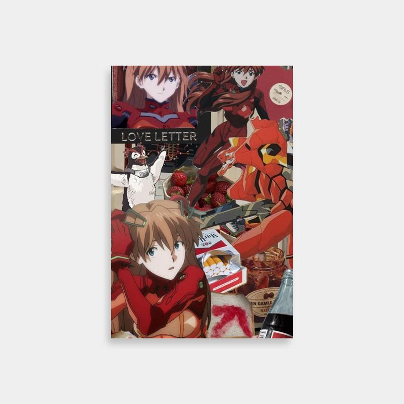Asuka Langley Flying - Neon Genesis Evangelion Art Print