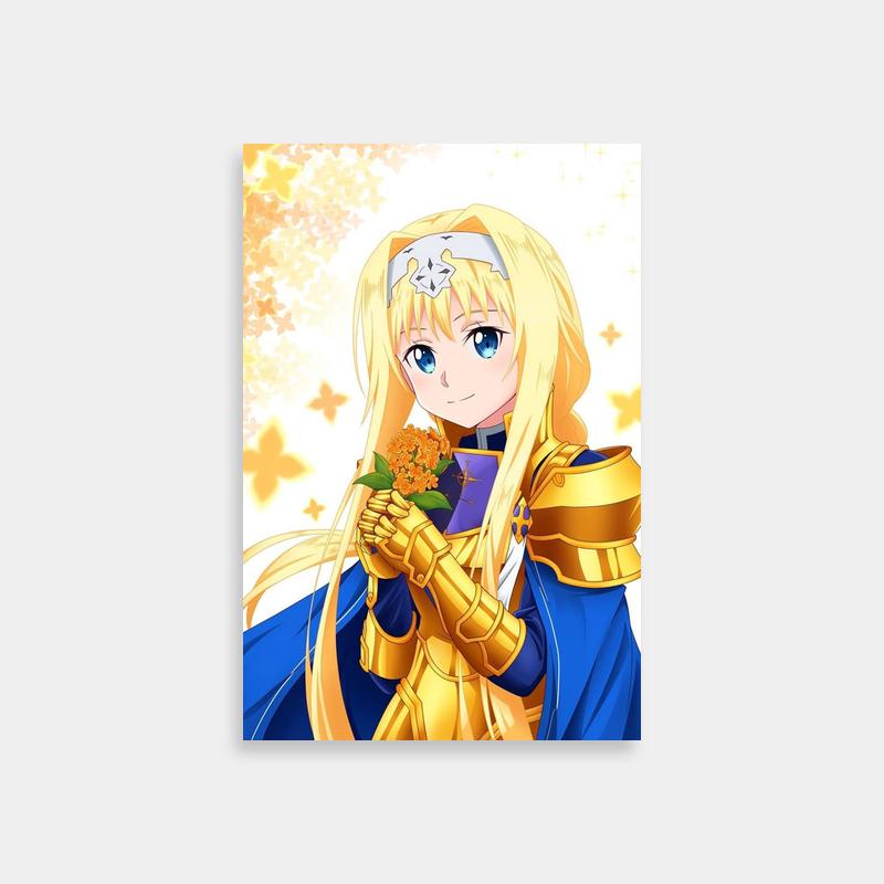 Alice Zuberg Holding Flowers - Sword Art Online Poster