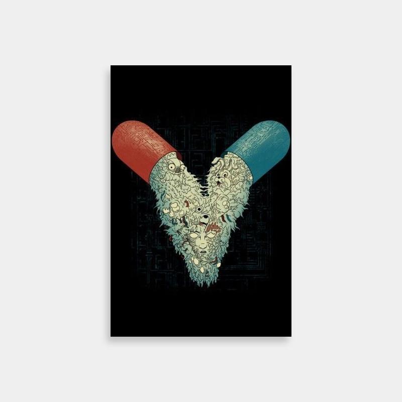 Tetsuo Akira Skateboard Heart Monsters Poster - Unique Anime Wall Art