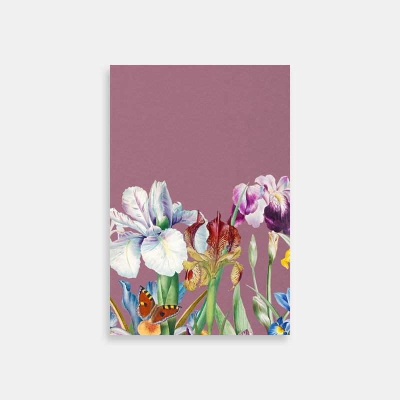 Iris Fire Force Butterfly Floral Poster