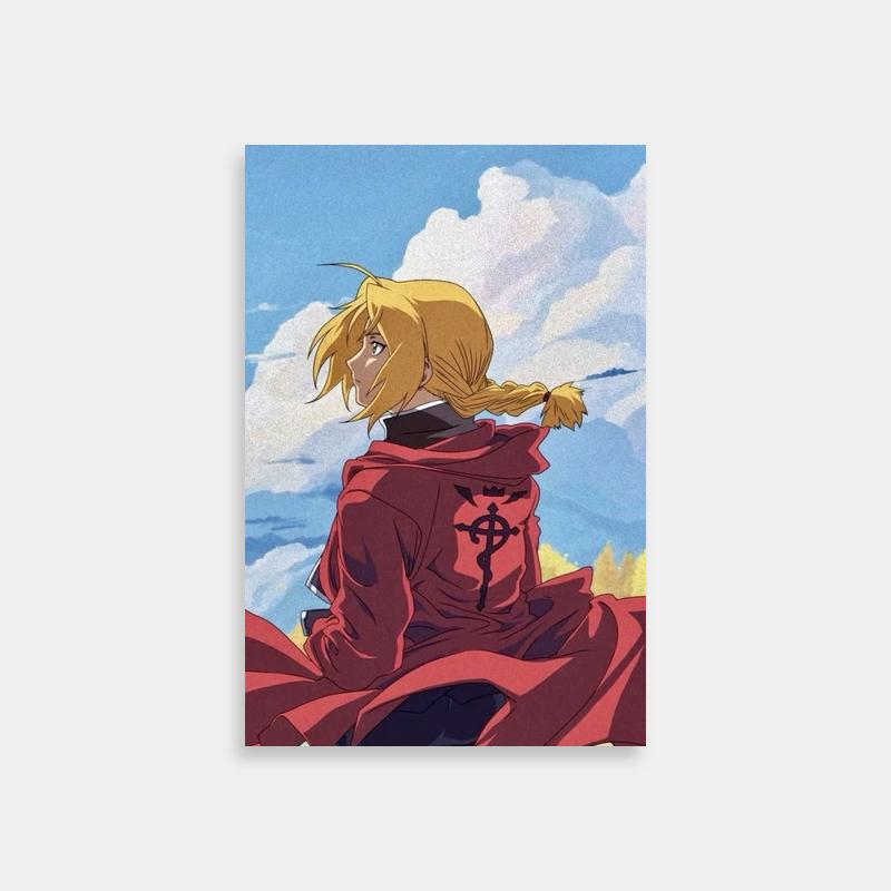 Edward Elric Fullmetal Alchemist Poster - Red Coat Character Art