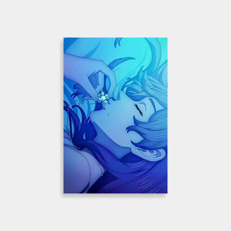 Hinata Tachibana Tokyo Revengers Poster - Blue Hair Anime Character Art