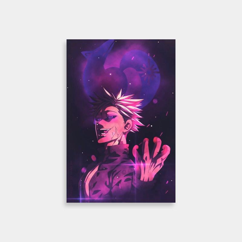 Ban Seven Deadly Sins Anime Poster - Pink Hair & Purple Eyes