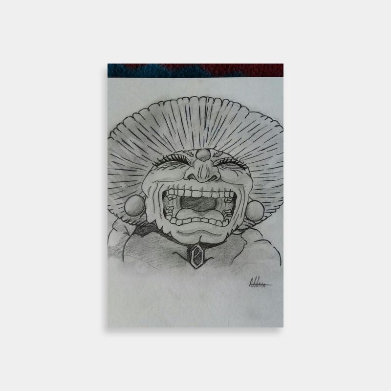 Yubaba Spirited Away Evil Clown Drawing - Dark Anime Art