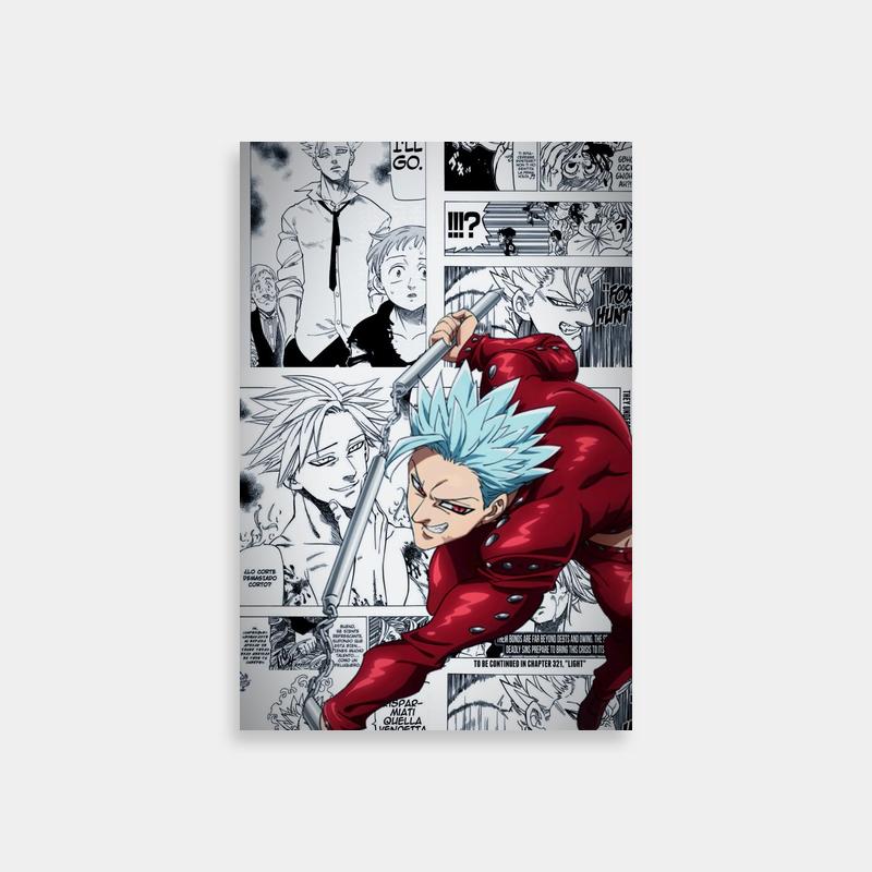 Ban Seven Deadly Sins Poster - Blue & White Hair Anime Character