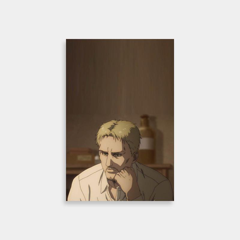 Reiner Braun Attack on Titan Art - Contemplative Table Scene