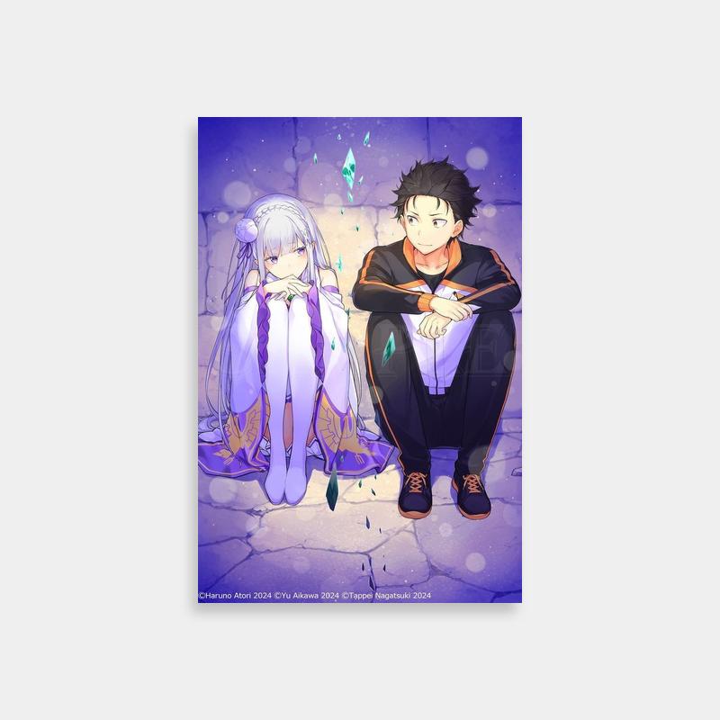 Emilia Re:Zero Duo Character Poster - Anime Wall Decor