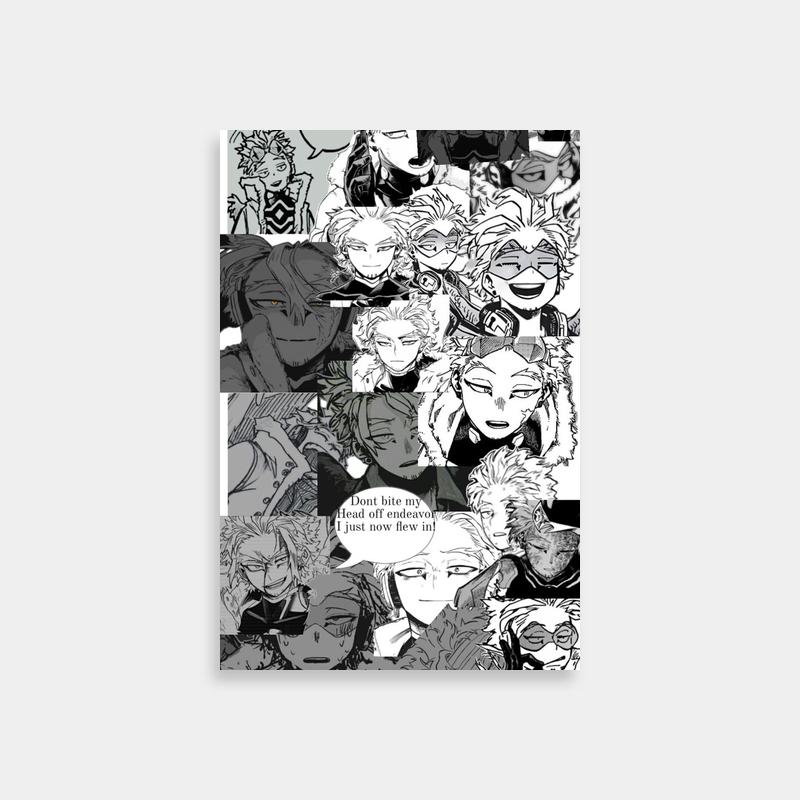 Hawks My Hero Academia Wall Art - Black & White Anime Characters