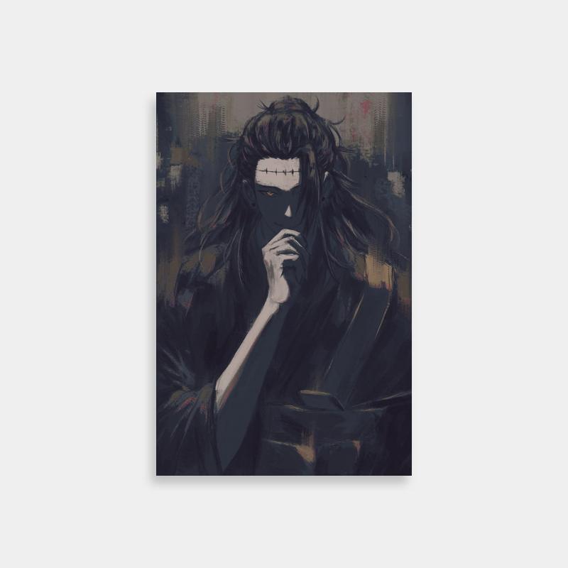 Kenjaku Jujutsu Kaisen Wall Decor - Black-Haired Woman with Dramatic Makeup
