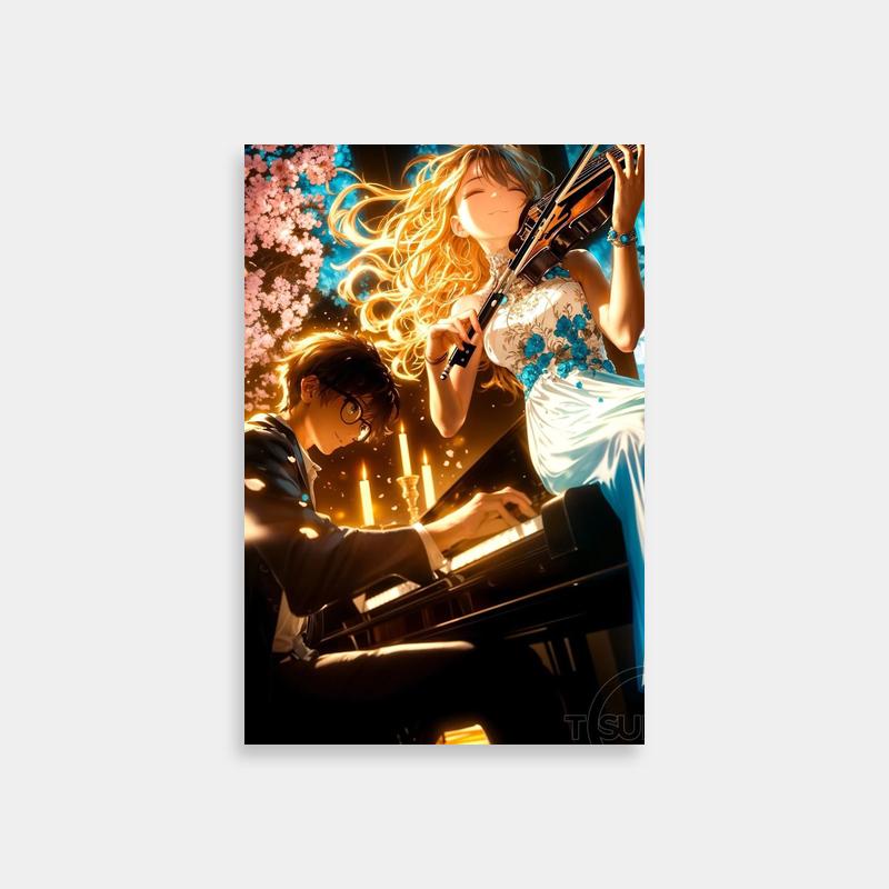 Kaori Miyazono Your Lie in April Piano & Violin Poster