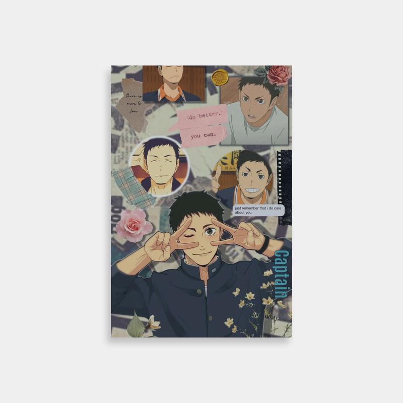 Daichi Sawamura Haikyuu Anime Poster - Character Covering Ears