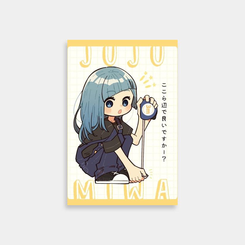 Kasumi Miwa Jujutsu Kaisen Anime Poster - Blue Hair Character with Clock