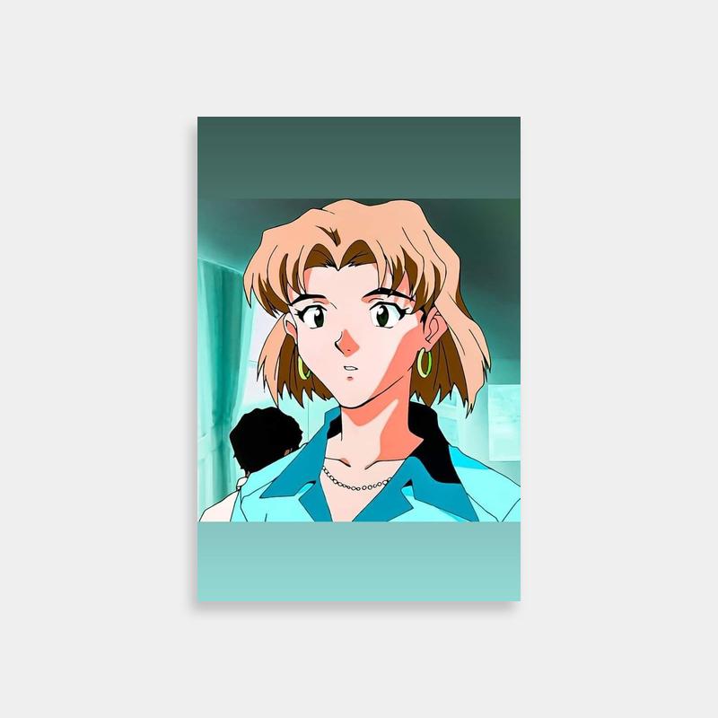 Ritsuko Akagi Portrait Poster - Neon Genesis Evangelion Artwork