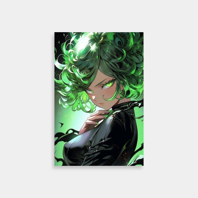 Tatsumaki Dark Background Poster - One Punch Man Anime Art