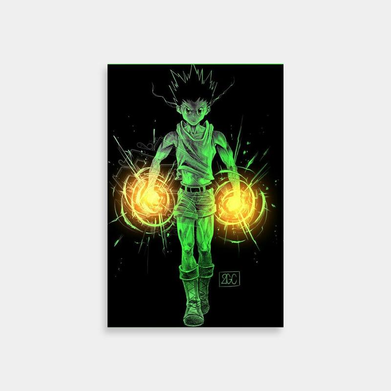 Gon Freecss Hunter x Hunter Glowing Energy Art Print