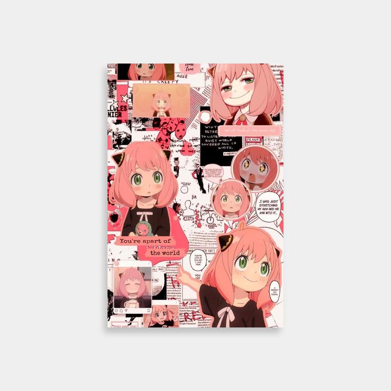 Anya Forger Spy x Family Anime Poster - Pink Hair & Green Eyes