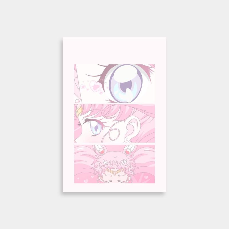 Chibiusa Sailor Moon Art Print - Pink Haired Anime Character