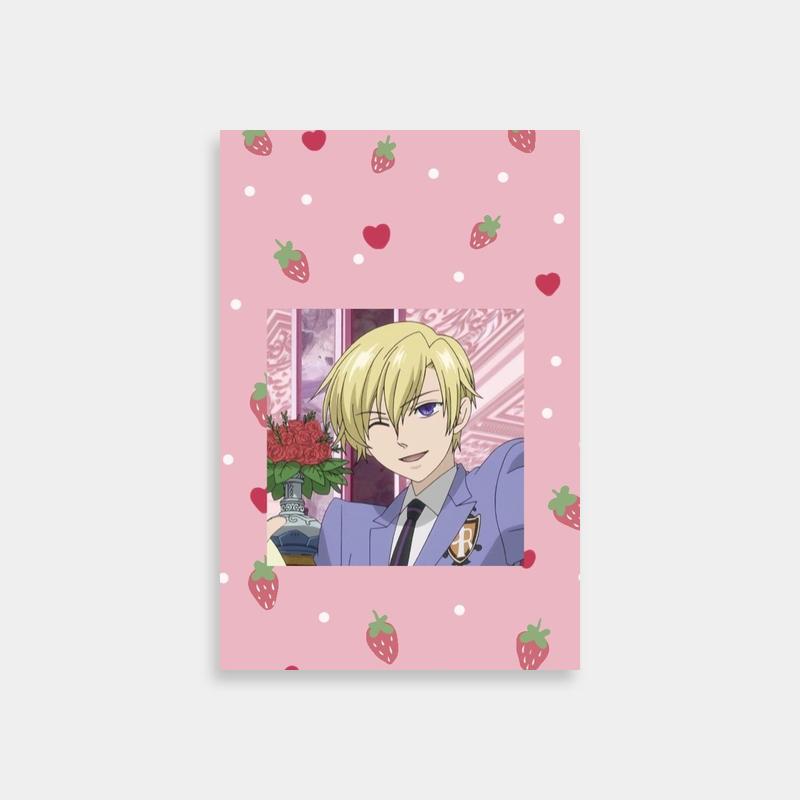 Tamaki Suoh Ouran Host Club Anime Poster - Suit & Strawberry Theme