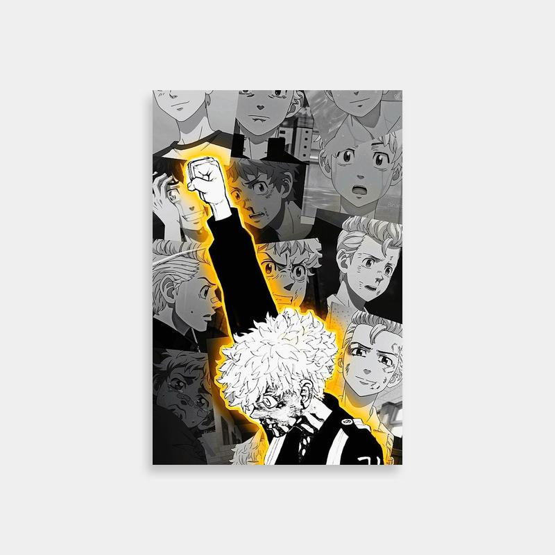 Tokyo Revengers Takemichi Hanagaki Wall Art - Intense Anime Character Print