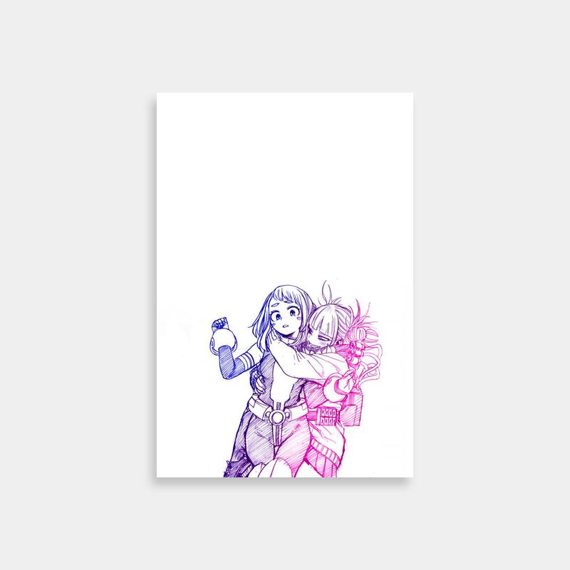 Himiko Toga Hugging Scene My Hero Academia Poster