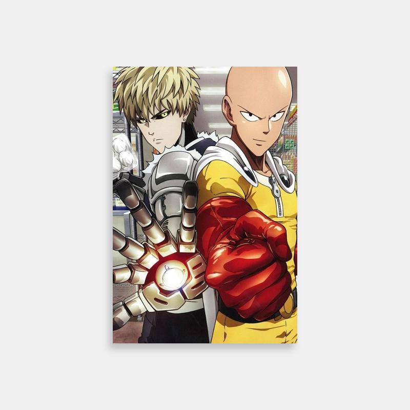 Genos One Punch Man Poster - Dual Anime Character Art