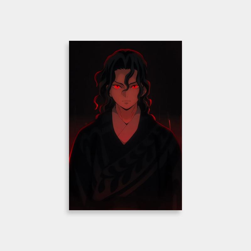 Muzan Kibutsuji Demon Slayer Wall Art - Red Eyes in the Dark