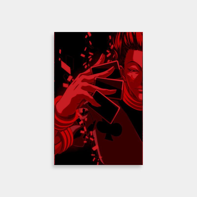 Hisoka Hunter x Hunter Poster - Woman Holding Deck of Cards