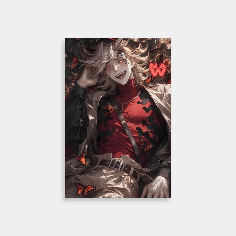 Doma Demon Slayer Wall Art - Blonde Woman with Butterflies