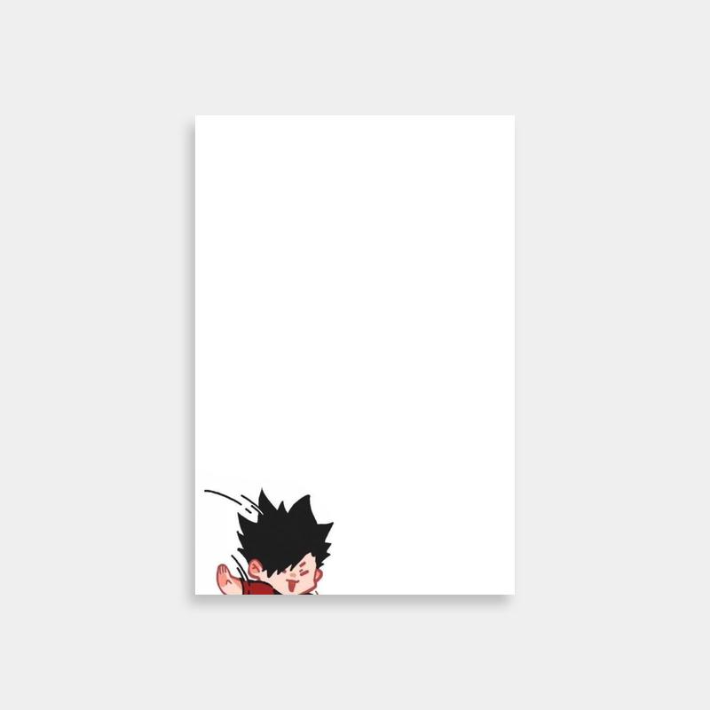 Kuroo Tetsurou Haikyuu Poster - Black-Haired Anime Character in Action