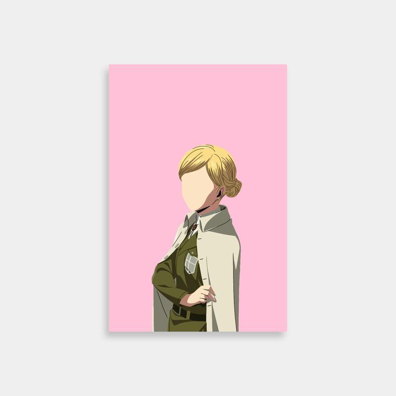 Historia Reiss Attack on Titan Wall Art - Pink Background Anime Poster