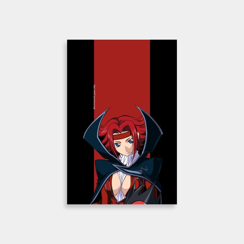 Kallen Kozuki Code Geass Poster - Heroic Cape Silhouette