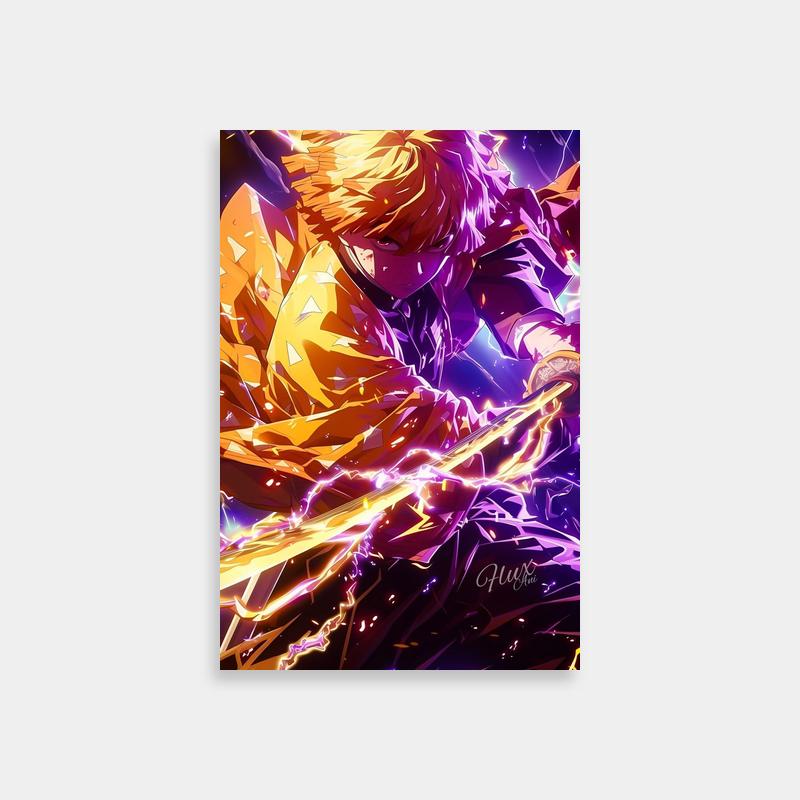 Zenitsu Agatsuma Yellow Hair Anime Character Poster