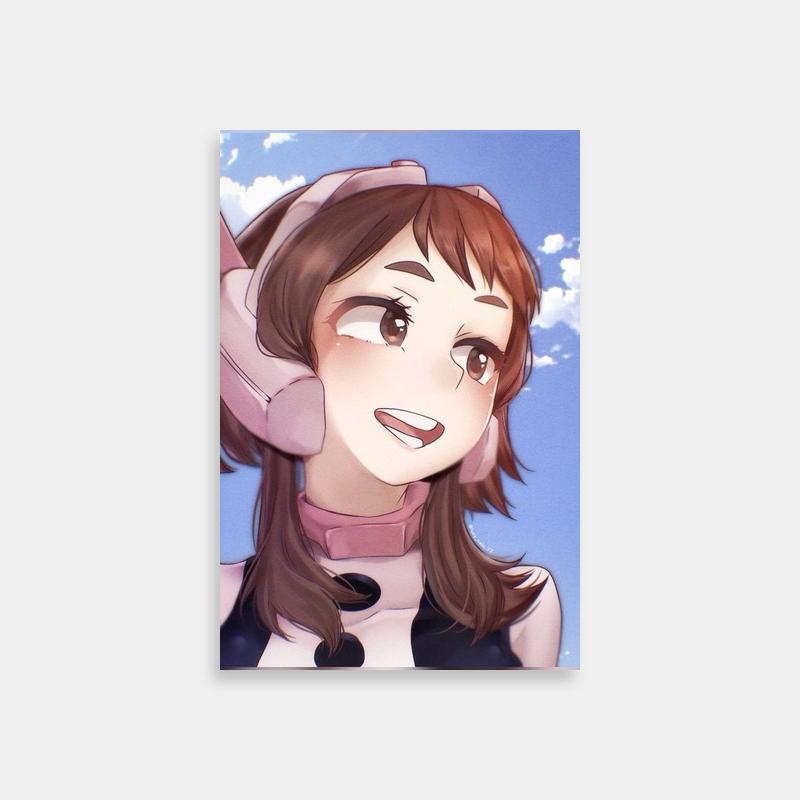 Ochaco Uraraka Skyward Poster - My Hero Academia Cloud Background Art