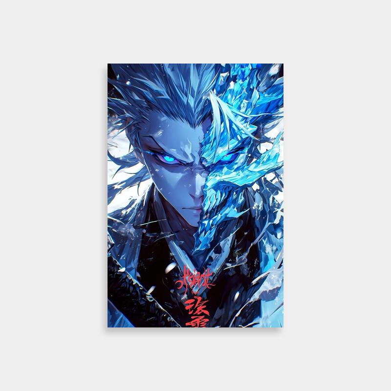 Toshiro Hitsugaya Bleach Poster - Anime Character with Ice Crystals