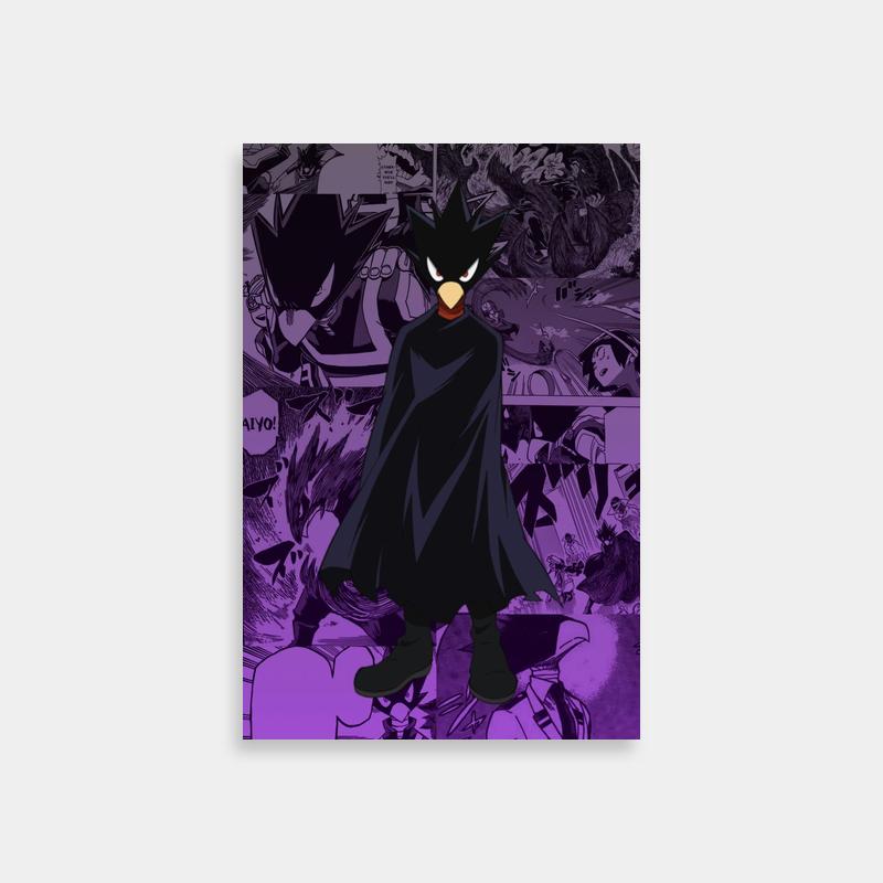 Fumikage Tokoyami Anime Poster - Purple Background Wall Art
