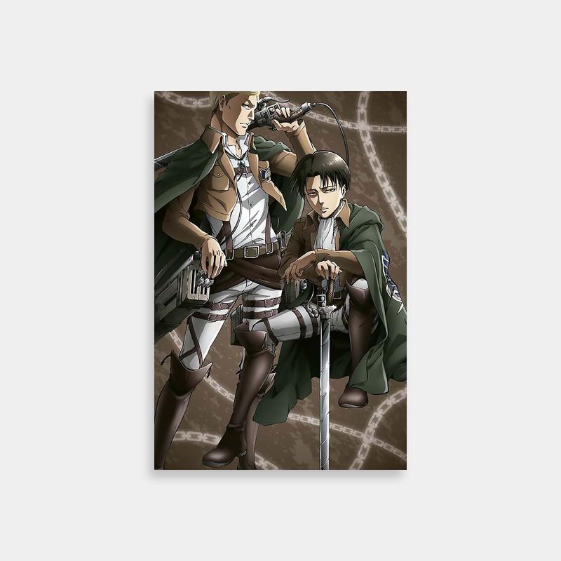 Erwin Smith Attack on Titan Poster - Anime Characters Standing Together