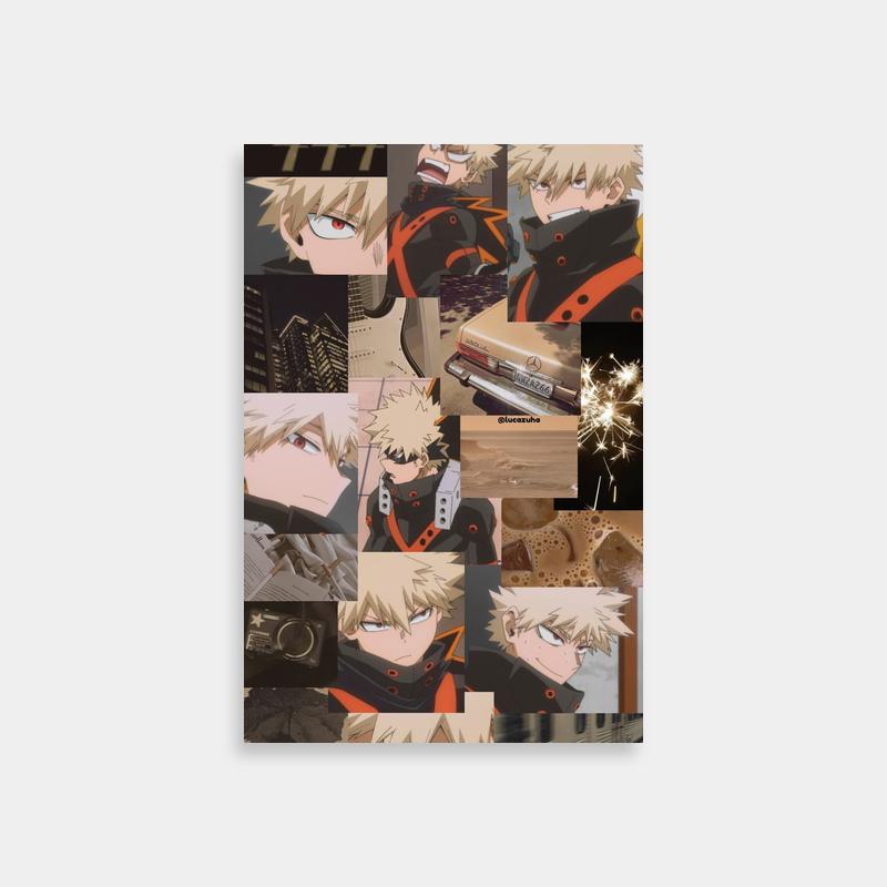Katsuki Bakugo My Hero Academia Collage Poster - Anime Character Art