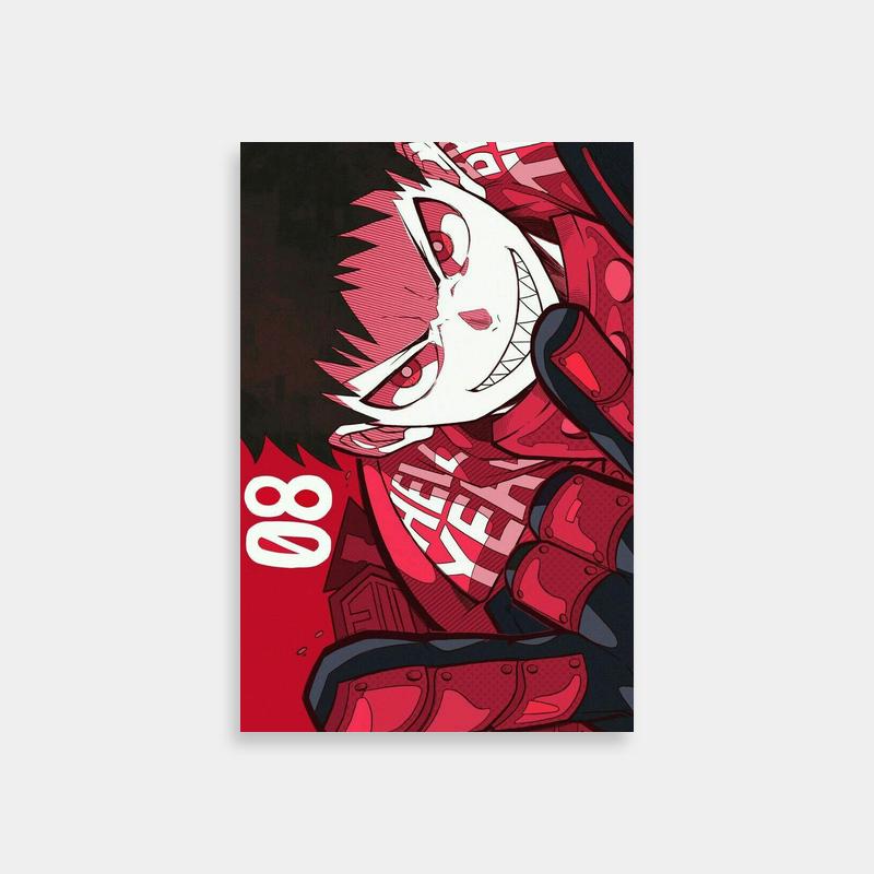 Shinra Kusakabe Fire Force Character Poster - Red Hair Art