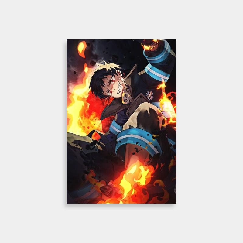 Fire Force Shinra Kusakabe Anime Art Poster