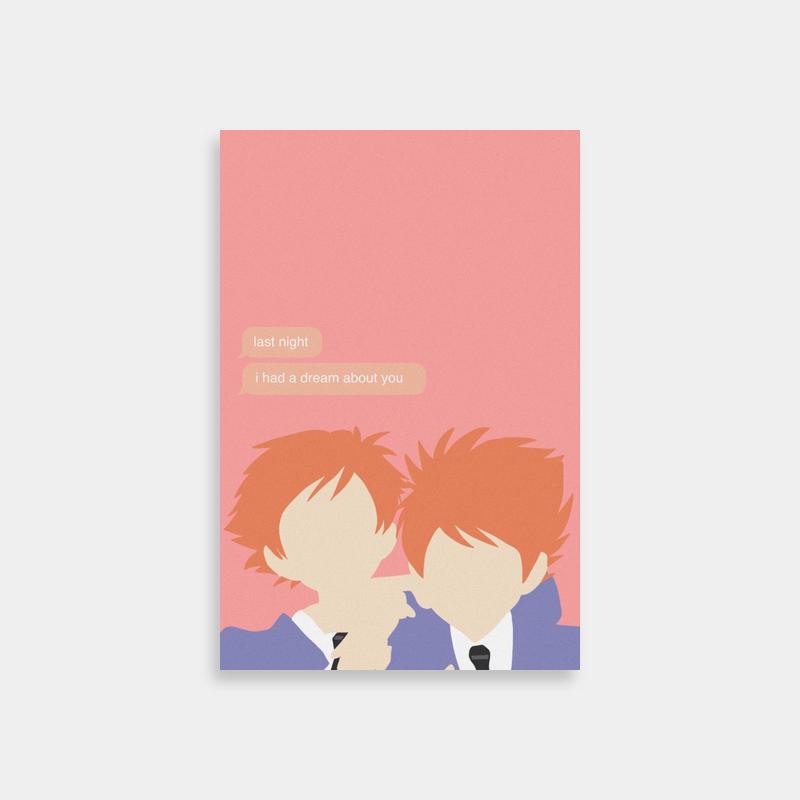 Hikaru Hitachiin Ouran Host Club Anime Friendship Poster