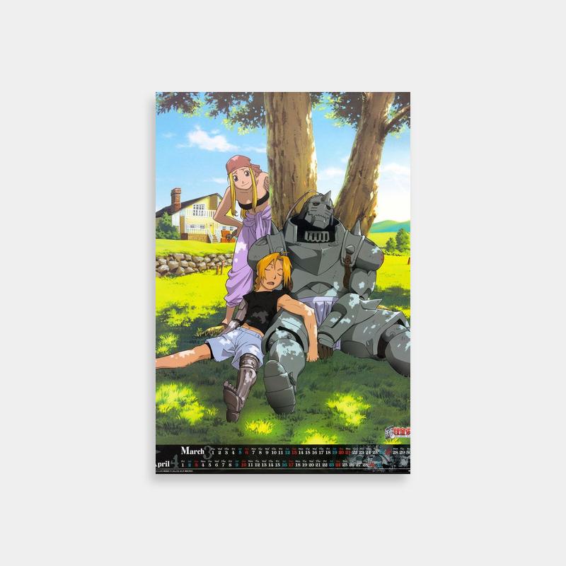 Winry Rockbell Fullmetal Alchemist Anime Art - Characters Under a Tree