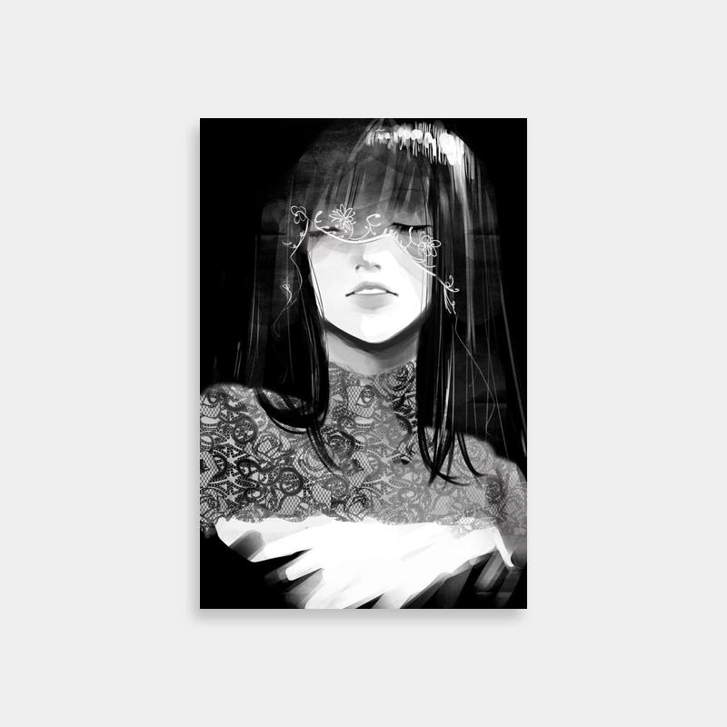 Osaragi Sakamoto Days Black and White Portrait Poster